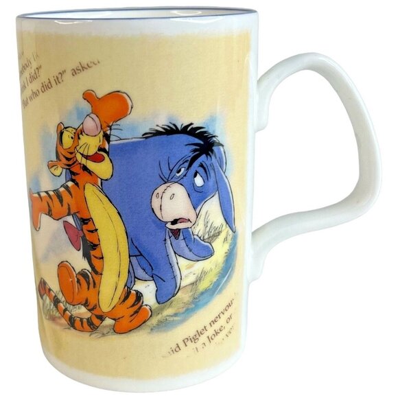 Storybook Winnie The Pooh Disney Mug Eeyore Tigger Fine Bone China Staffordshire - Picture 1 of 9